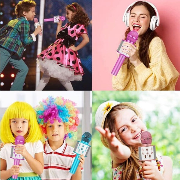 New Kids Karaoke Barbie Pink Microphone for Girl Christmas Birthday Music Gift