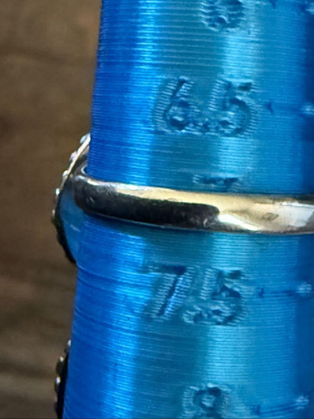 Handcrafted Tri-Stone Turquoise Ring in Sterling Silver Boutique Western Jewelry