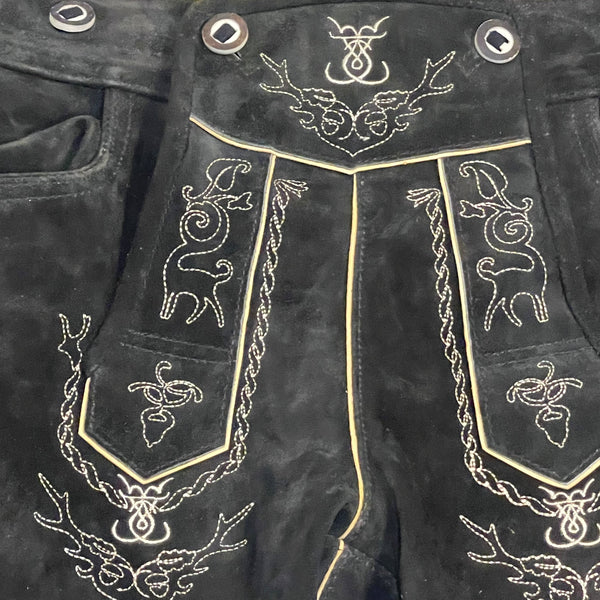 Schoneberger Lederhosen Men Oktoberfest Mens Authentic Genuine Leather Shorts 34