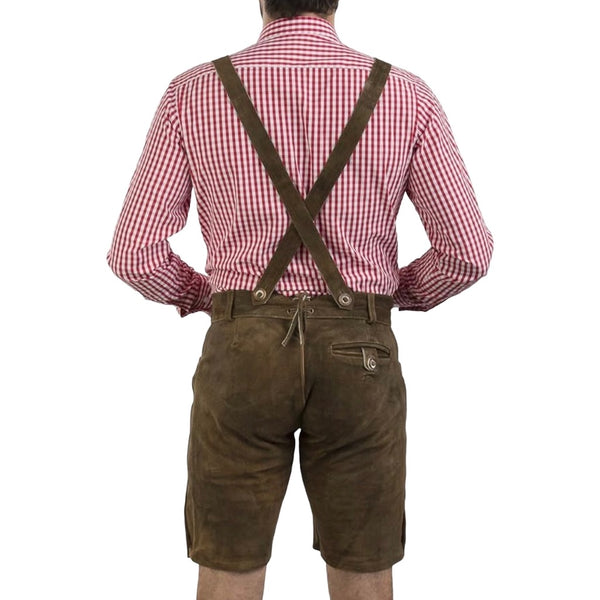 Schoneberger Lederhosen Men Oktoberfest Mens Authentic Genuine Leather Shorts 34