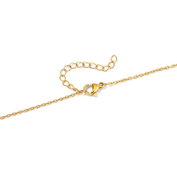 Stunning White Crystal Quartz Pendant Gold 22” Adjustable Necklace New
