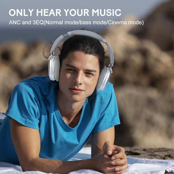 C6 Active Noise Cancelling Headphones, Wireless over Ear Bluetooth Headphones