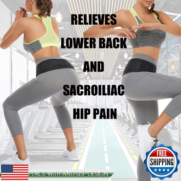 Sacroiliac SI Joint Hip Belt - Lower Back Support Brace for Men Wome