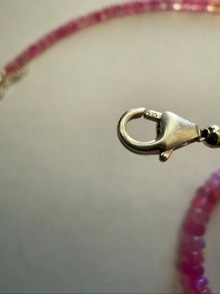 Stunning Pink Ethiopian Opal Necklace – Natural Fire Opal Beads, Silver Clasp