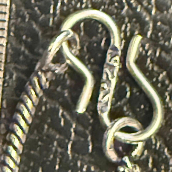 White Buffalo Turquoise & Black Onyx Statement Hammered Necklace Boho Western