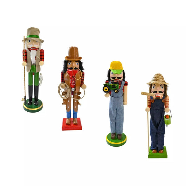 Farmer Nutcracker Western Green Tractor Figure Christmas Casual Home Decor New