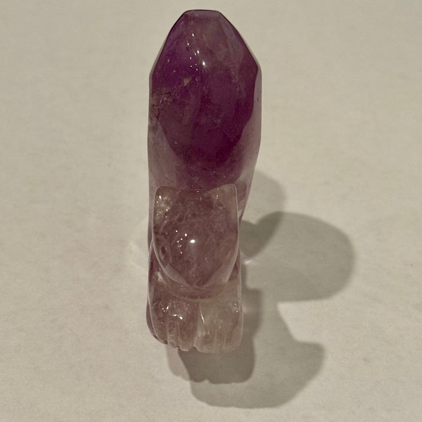 Cute Hand Carved Natural Amethyst Squirrel