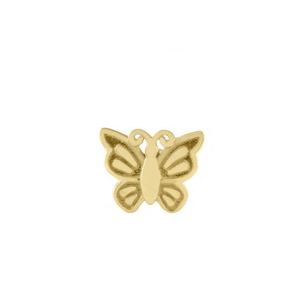 Solid 14K Gold Butterfly Nose Stud New