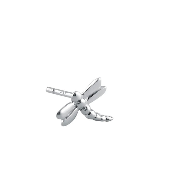 925 Sterling Silver Dragonfly Dainty Stud Earrings New
