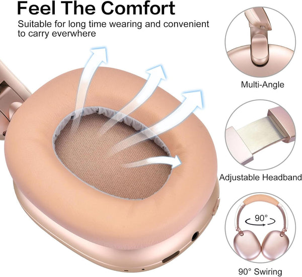 C6 Active Noise Cancelling Headphones, Wireless over Ear Bluetooth Headphones