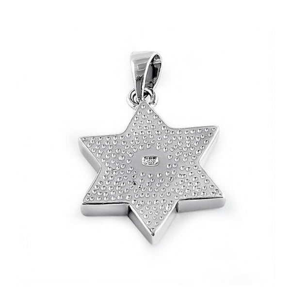 Sterling Silver Blue Opal Star of David Pendant With 16” Necklace Chain New