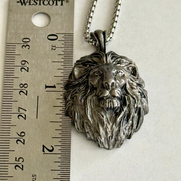 Bold Lion Head Charm Pendant Chain Necklace Unisex New