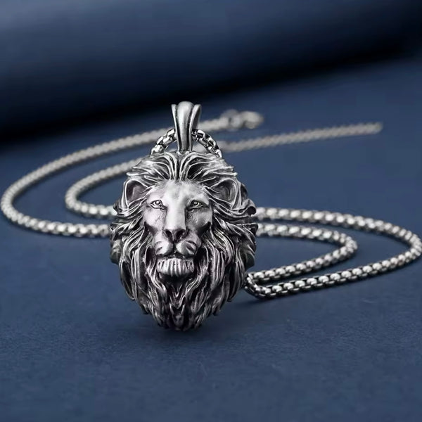 Bold Lion Head Charm Pendant Chain Necklace Unisex New