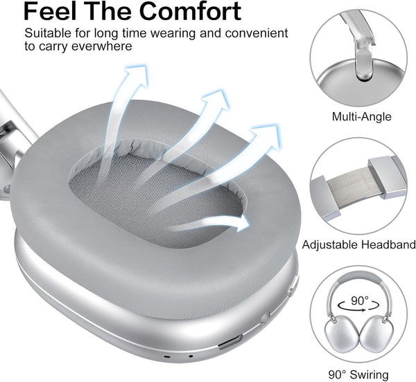 C6 Active Noise Cancelling Headphones, Wireless over Ear Bluetooth Headphones