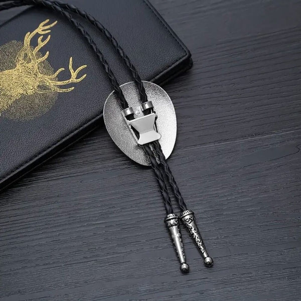 New Vintage Style Bolo Tie Western Leaf Design Rustic