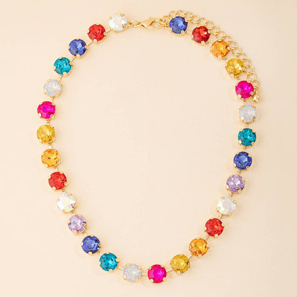 Oversized Rivoli Crystal Collar Necklace