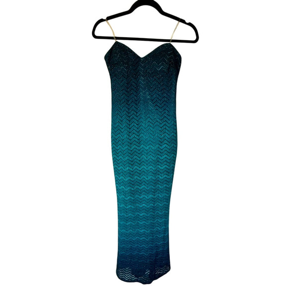 Beautiful Ombre Print Formal Prom Evening Gown  Mermaid Style Maxi Dress New
