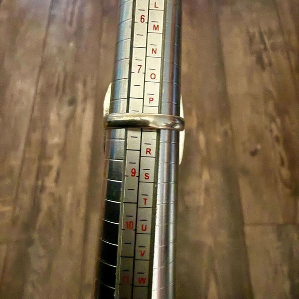 Stunning Natural White Buffalo Rectangular Statement Ring Southwestern Size 8