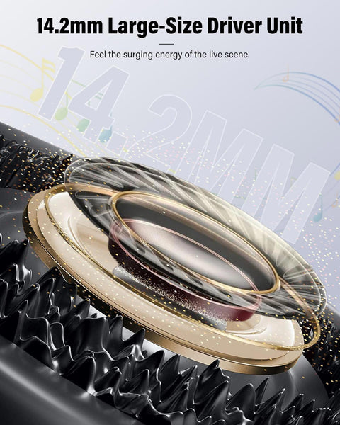 Wireless Earbuds, Bluetooth 5.4 Headphones Bass Stereo with Noise Cancelling Mic