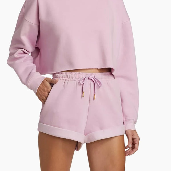 WhoWoreWhat Sweat Shorts S Womens Casual Lounge Lilac Pull On Draw String New