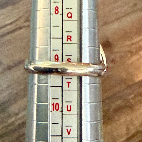 Unique Pink Dahlia Copper Turquoise Statement Ring Southwestern Double Stone 9