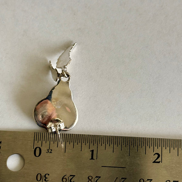 Southwestern Charoite Feather Dangle Earrings Sterling Silver Leaf Framed New