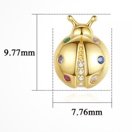 Sterling Silver Cute Rainbow CZ Stud Earrings for Women New