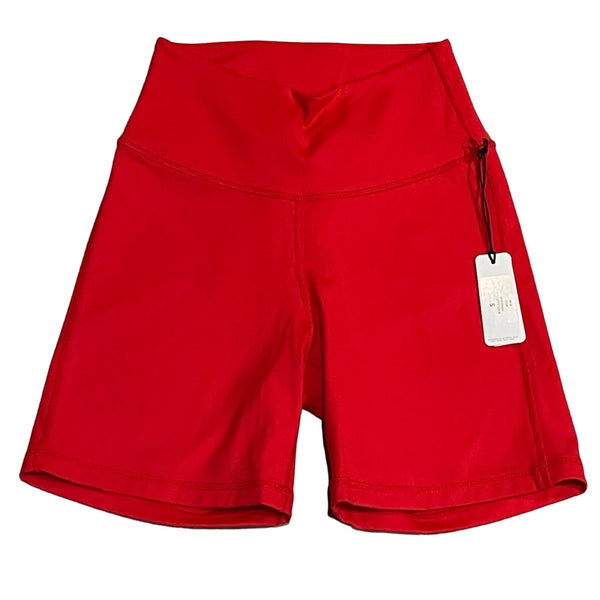WeWoreWhat Red Biker Shorts Womens Casual Go To Athletic Sports Apparel New S
