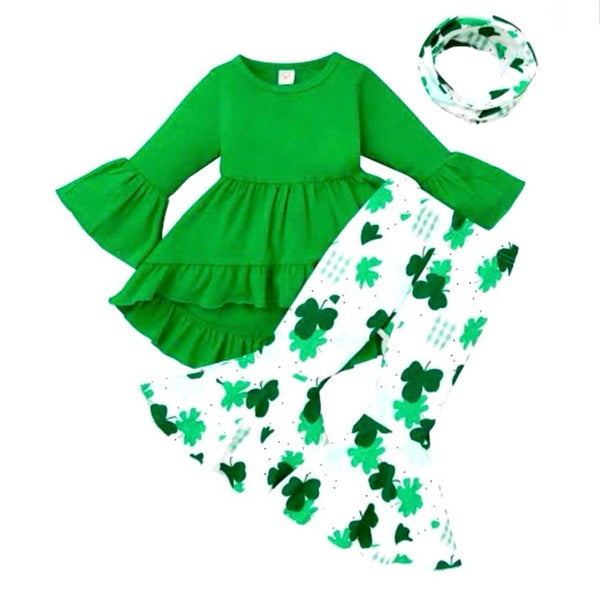 Toddler Girls St Patrick’s Day 3 Piece Casual Set New