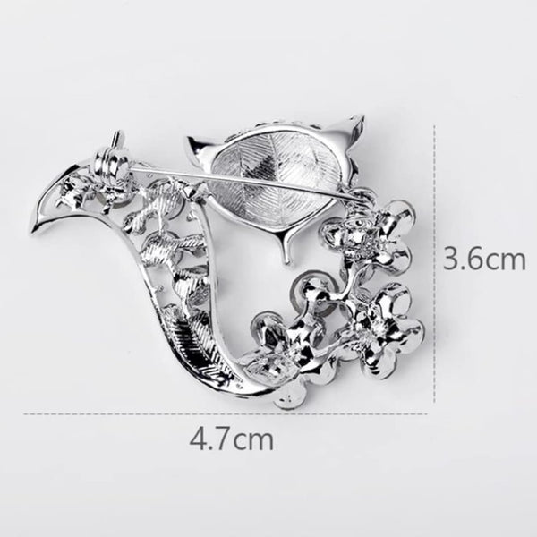 Fox Crystal Brooch Womens Casual Boho Rhinestone Pin Jewelry Accessory New