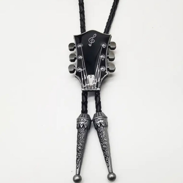Music Lovers Black Bolo Tie Mens Casual Western Cowboy Accessory New