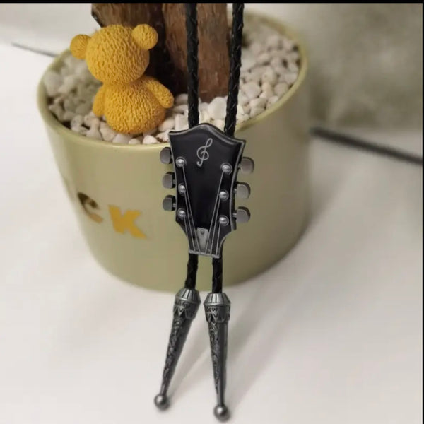 Music Lovers Black Bolo Tie Mens Casual Western Cowboy Accessory New