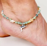 Bohemian Dolphin Bead And Shell Anklet Womens Casual Beach Accessory New
