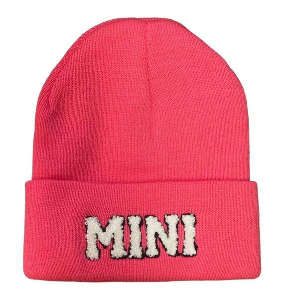 Brand New Mama And Mini Chenille Letter Beanie Hat Set