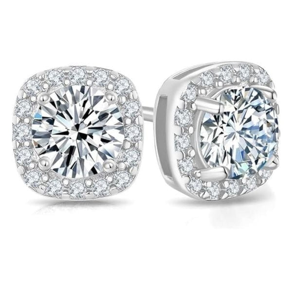 New Moissanite Stud Earrings 925 Sterling Silver