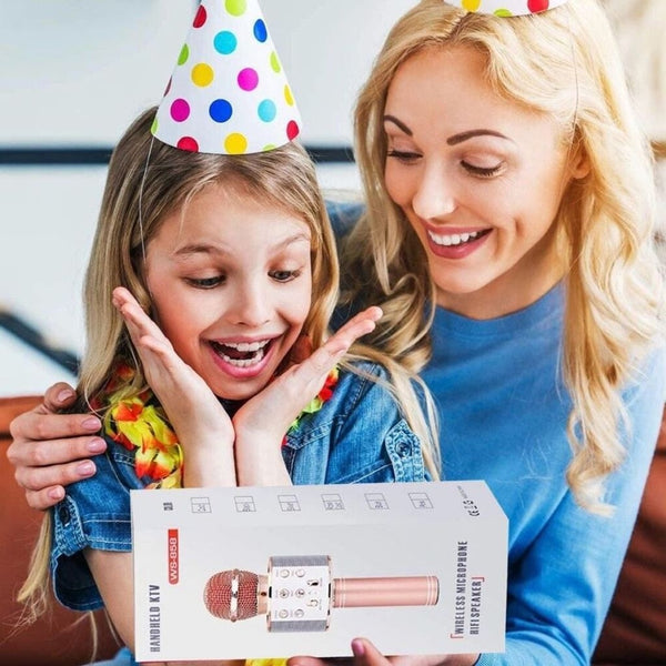 New Kids Karaoke Barbie Pink Microphone for Girl Christmas Birthday Music Gift