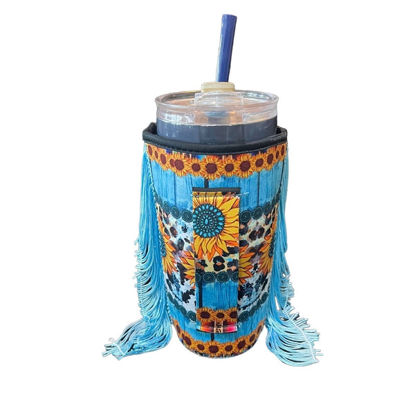 32oz Western Reusable Neoprene Insulated Cup Sleeve