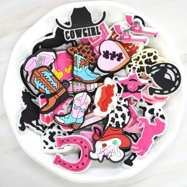 10 Piece Western Cowboy Cowgirl Iron On Embroidered Patches