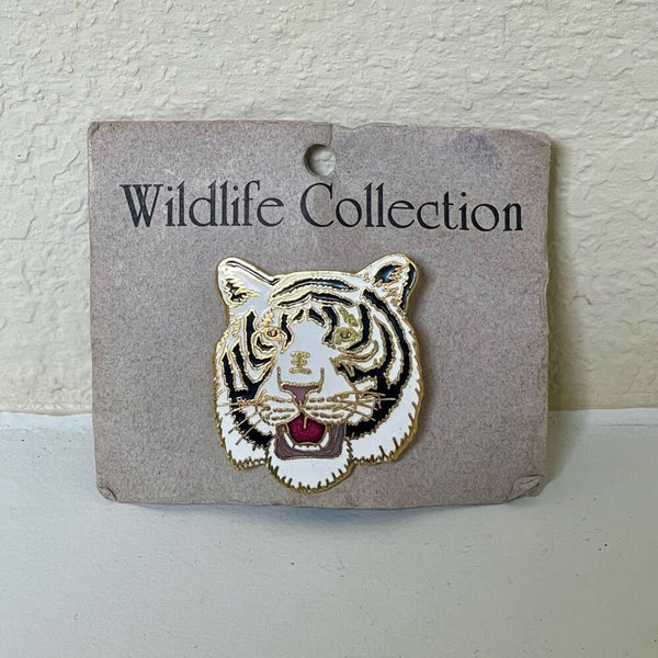 Vintage Gift Creations Cloisonné White Tiger Pin