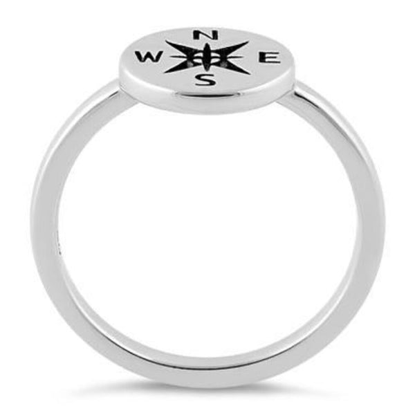 Sterling Silver Compass Ring Boho Casual Jewelry Size 9