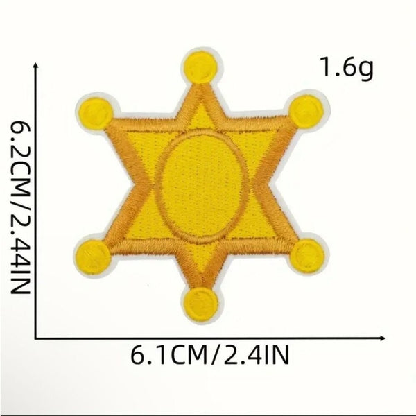 10 Piece Western Cowboy Cowgirl Iron On Embroidered Patches