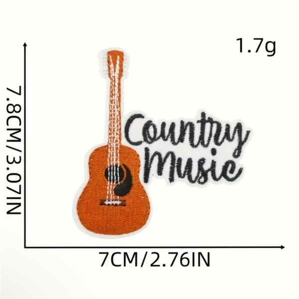 10 Piece Western Cowboy Cowgirl Iron On Embroidered Patches