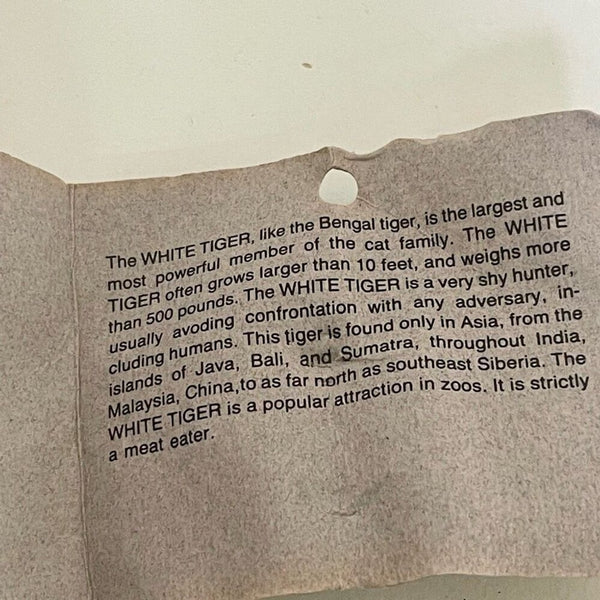 Vintage Gift Creations Cloisonné White Tiger Pin