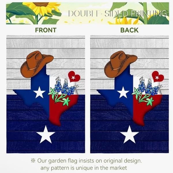 Texas State Flag Garden Flag Lone Star Bluebonnet Yard Decor