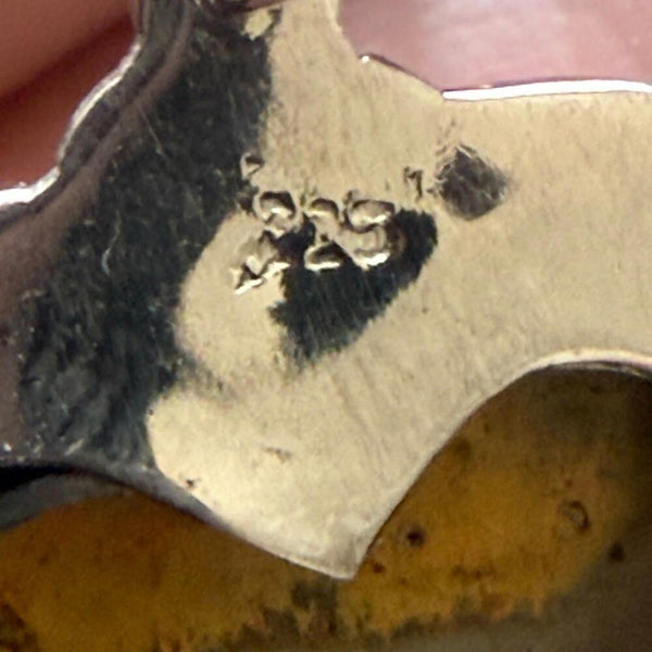 Natural Bumblebee Jasper Heart Earrings Sterling Silver Handcrafted Boho Style