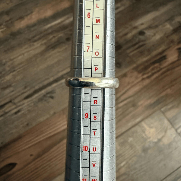 Trendy Southwest Onyx Checkerboard Sterling Silver Ring 8