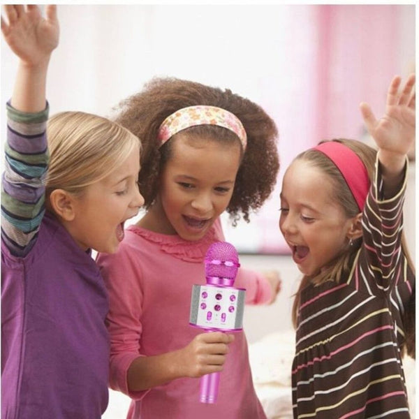 New Kids Karaoke Barbie Pink Microphone for Girl Christmas Birthday Music Gift