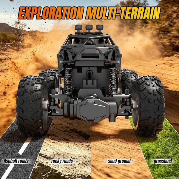 RC Cars Monster Truck Toys, 6-Wheel 118 Scale RC Off-Road Truck, 3