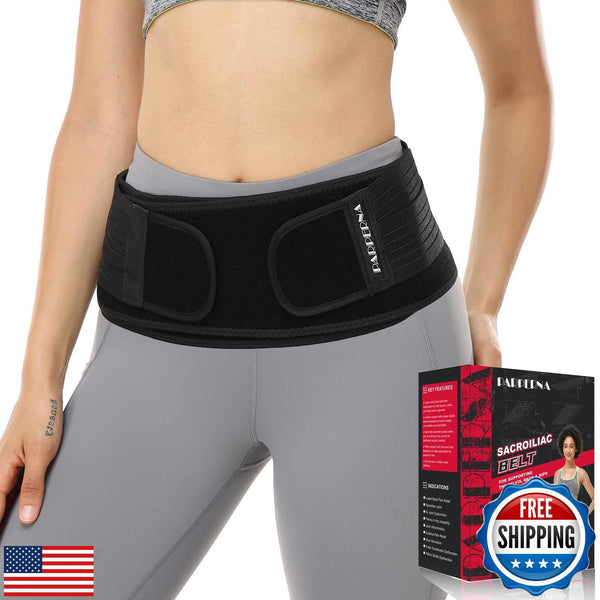 Sacroiliac SI Joint Hip Belt - Lower Back Support Brace for Men Wome