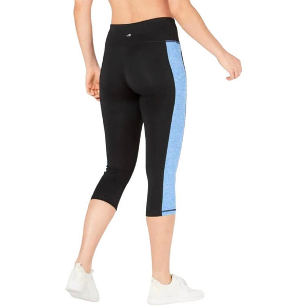 Ideology Women's Colorblocked Cropped Leggings Noir Victorian Blue Size Small